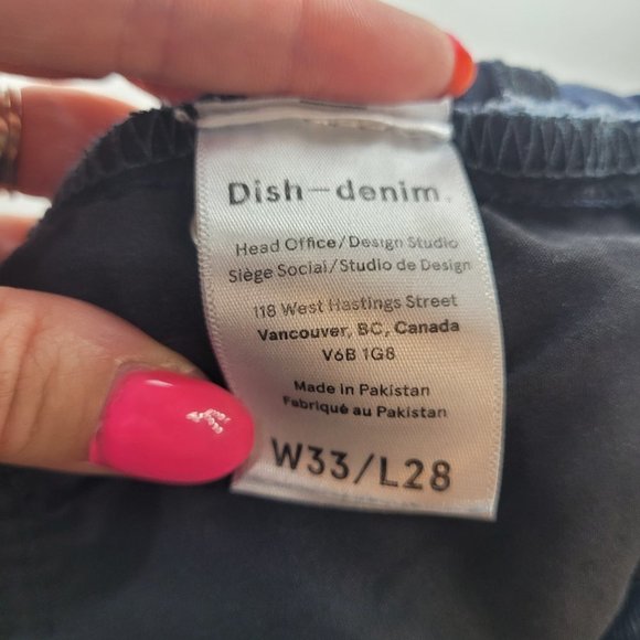 Dish Denim Jeans Women W33 L28 Blue High Rise Skinny Medium Wash Stretch Zip - Picture 14 of 16
